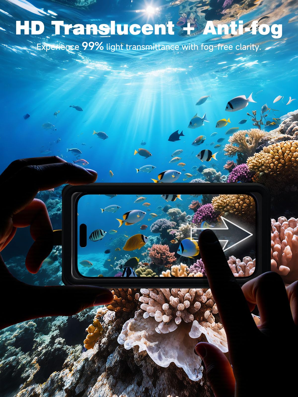 Waterproof Phone Pouch Case, IPX8 Water Proof Phone Case for Swimming Holiday Beach Trip Snorkelling,6.9" Underwater Phone Cases Drop-proof 30M/100ft Dry Bag for iPhone 16 15 14 13 12 11 Pro Max,S24