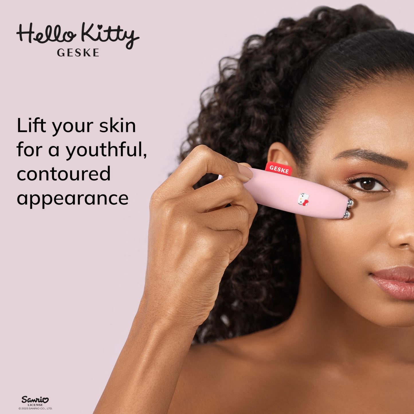 GESKE x Hello Kitty SmartAppGuided™ MicroCurrent Face-Lift Pen | 6 in 1 | Anti-aging device | Instant face lift | Skincare tool | Remove wrinkles for firm & youthful skin | Advanced facial firmer