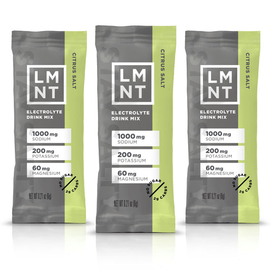LMNT Keto Electrolyte Powder Packets | Paleo Hydration Powder | No Sugar, No Artificial Ingredients | Citrus Salt | 30 Stick Packs