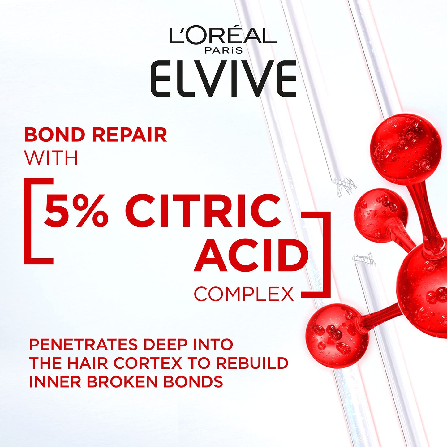 L'Oréal Paris Elvive Bond Repair Shampoo by L'Oreal Paris, for Damaged Hair, for Deep Repair, Bonding Hair Care, 200ml