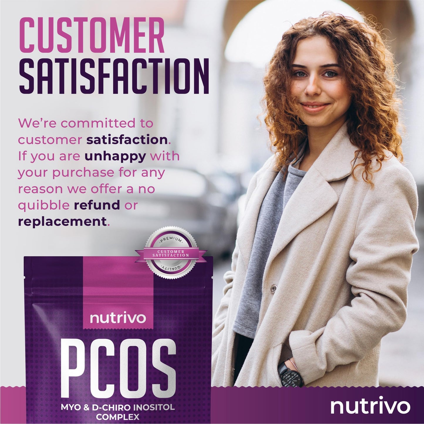 Myo Inositol & D Chiro Inositol - 120 Capsules | PCOS Supplement Supports Fertility, Weight Loss & Hormone Balance | Inositol 2000mg, D- Chiro Inositol, Folic Acid, Chromium | Alternative to Tablets