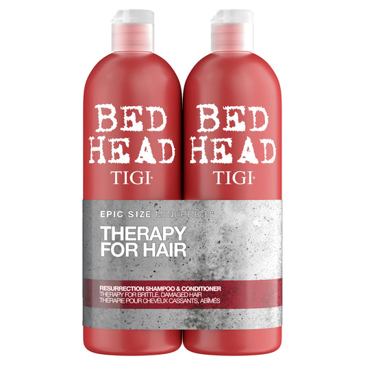 Bedhead by TIGI | Resurrection Shampoo and Conditioner Set | Hair care for brittle and damaged hair | Powerful, regenerating care formula | 2 x 750ml