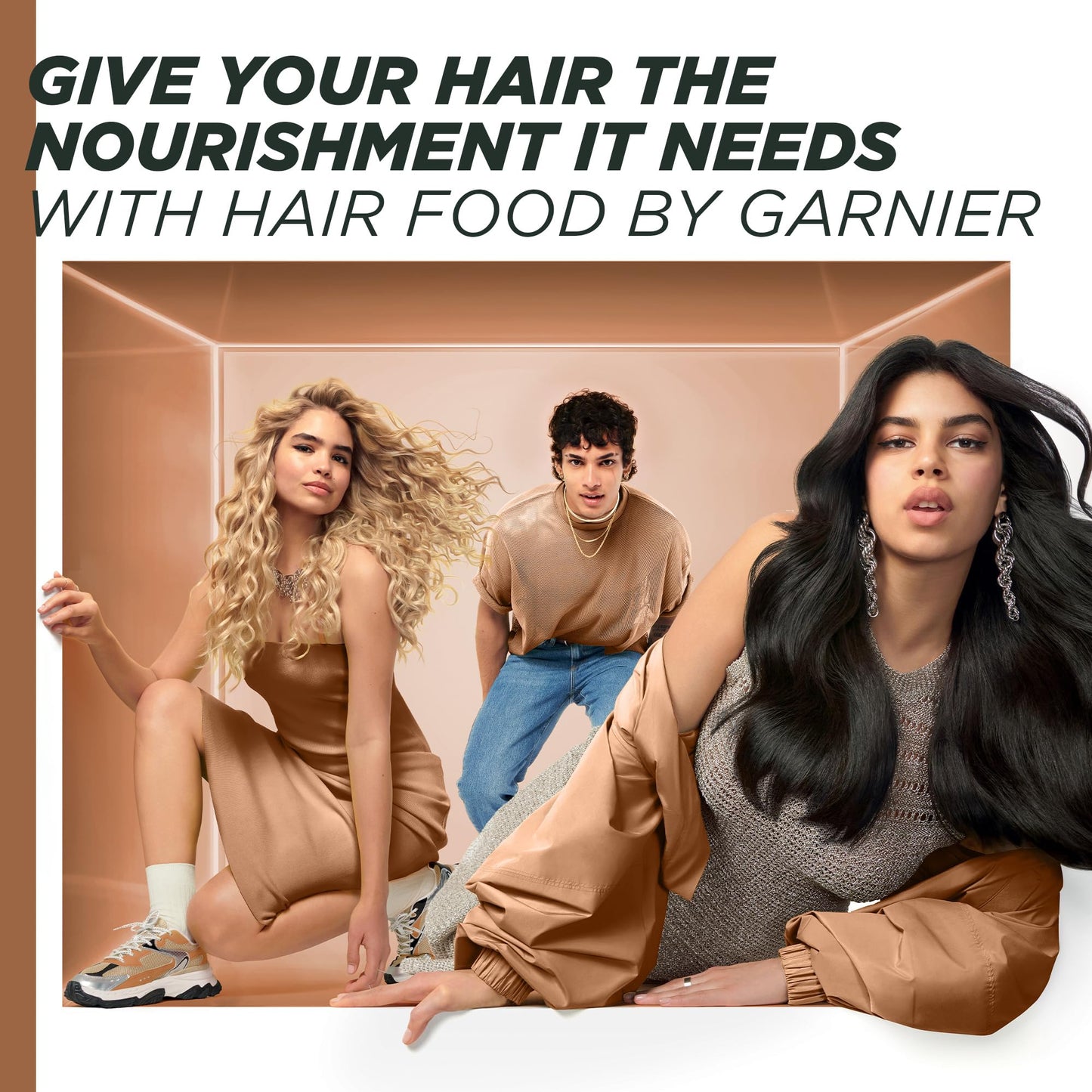 Garnier Hair Food 3-in-1 Hair Treatment Mask, Smooths and Nourishes, For Frizzy & Curly Hair, No Silicones, Vegan Formula, Coconut Oil, Ultimate Blends, 400ml (Packing and Ingredients may vary)