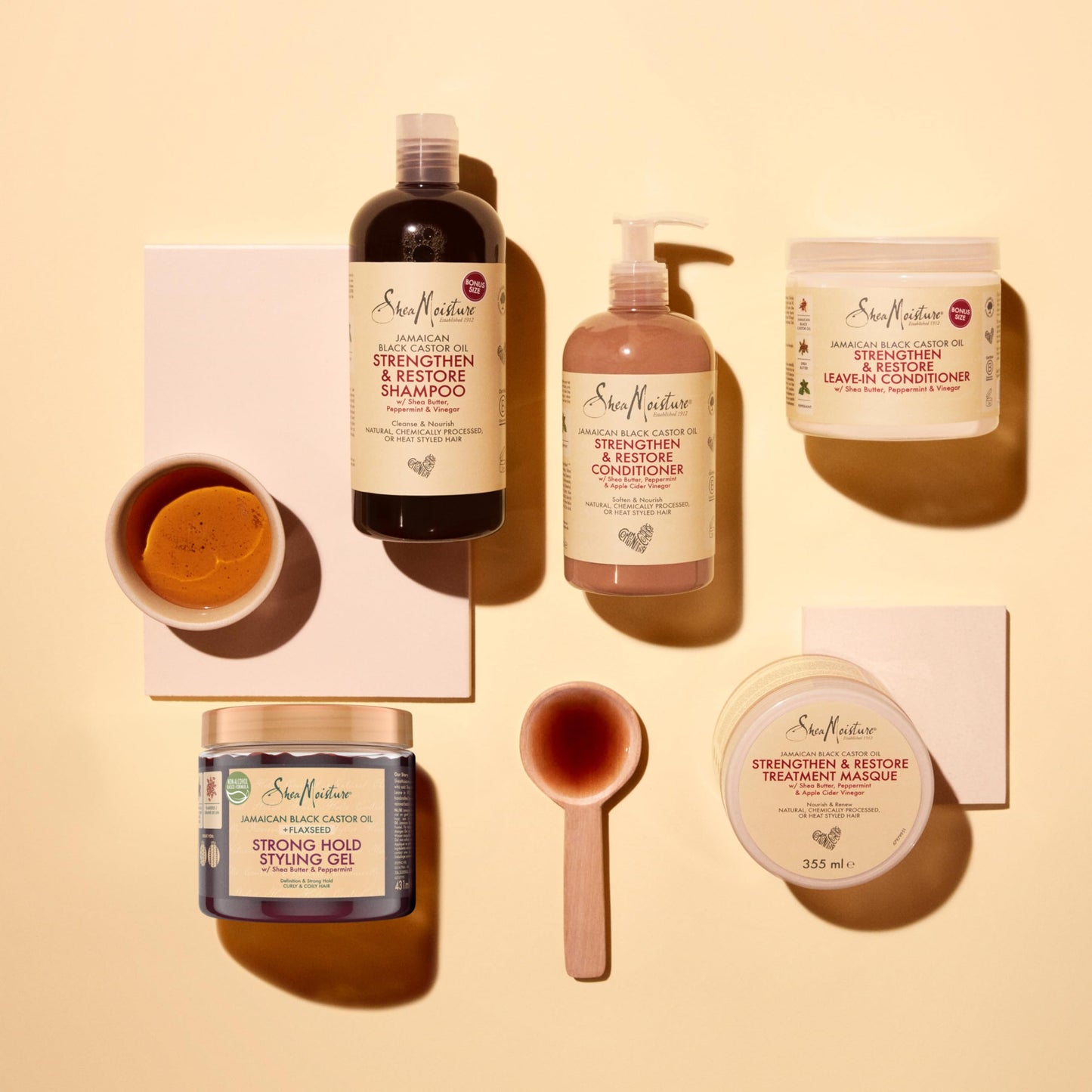 SheaMoisture Jamaican Black Castor Oil Strengthen & Restore Leave-In Conditioner no silicones or sulphates for chemically processed, heat-styled or natural hair 431 ml