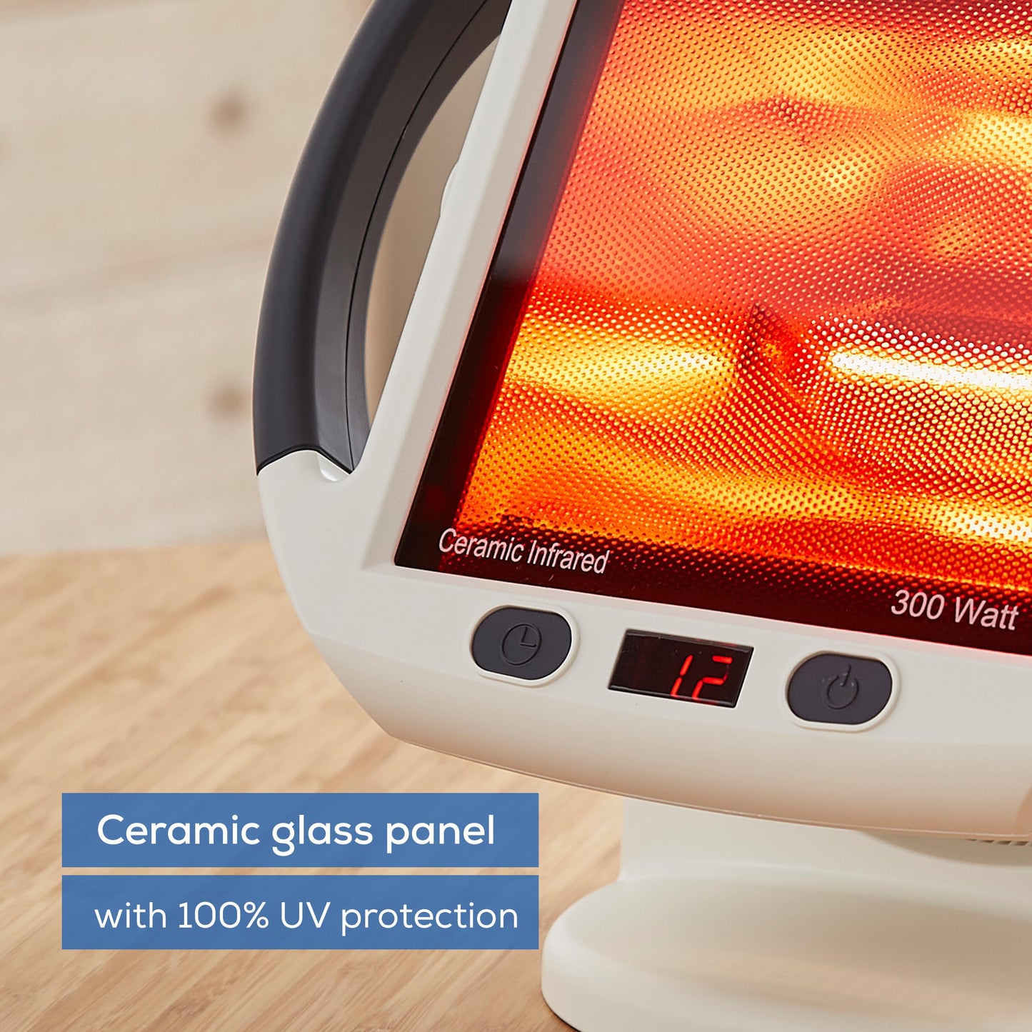 Beurer IL50 Infrared Heat Lamp, Soothing Heat For Colds And Muscle Tension, Infrared Light Therapy with 300 watts, Improves Blood Circulation, 100% UV Blocker, Medical Device