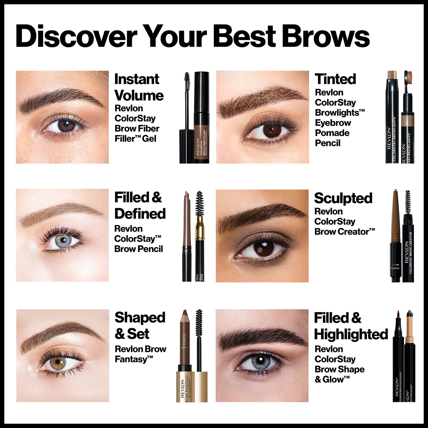 Revlon 24HR Colorstay Eyebrow Pencil with Spoolie Brush, Waterproof Angled Tip Applicator, Unisex, 210 Soft Brown, 0.9 g