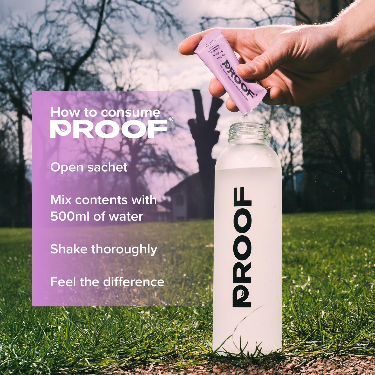 Proof Hydration Daily Electrolyte Supplement with Essential Vitamins | 0g Sugar, 0 Calories, No Artificial Sweeteners, Vegan | Hydration Powder Sachets | Made in The UK (10 Servings, Mixed Berry)
