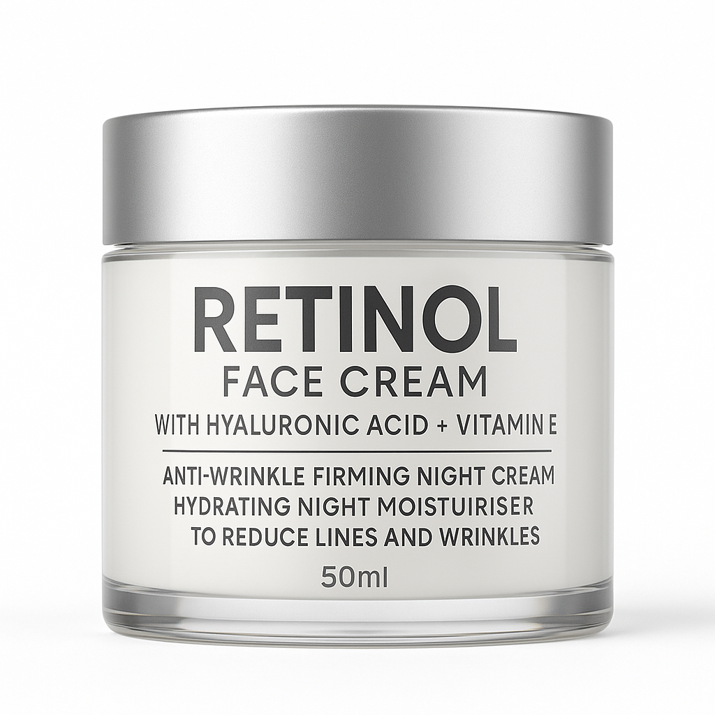 Retinol Face Cream – Anti-Aging Moisturiser with Hyaluronic Acid & Vitamin E