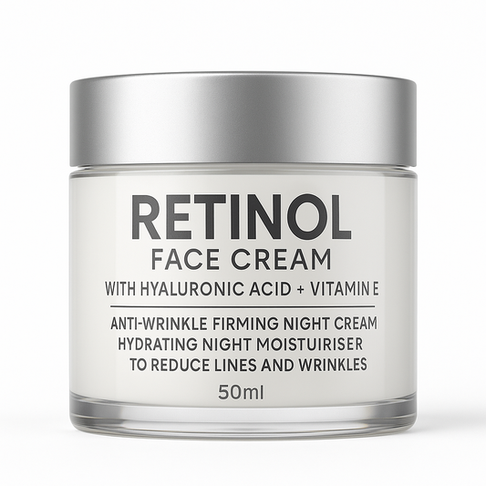 Retinol Face Cream – Anti-Aging Moisturiser with Hyaluronic Acid & Vitamin E