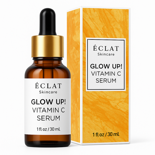 Eclat Skincare Glow Up Vitamin C Serum – Face Serum with Hyaluronic Acid, Ferulic Acid & Vitamin E (30ml)