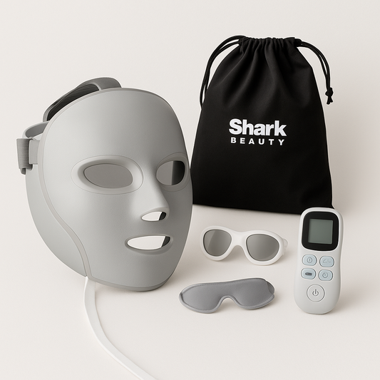 Shark CryoGlow LED Face Mask – Red & Blue Light Therapy with Under-Eye Cooling, Infrared, USB-C & Remote Control