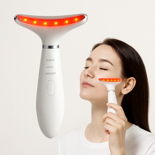 LATME Heated Facial & Neck Massager – 3 Mode Anti-Aging Beauty Device for Skin Lifting and Relaxation
