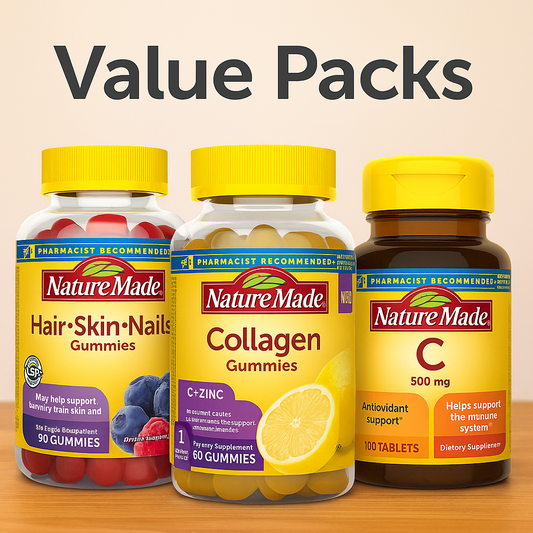 NatureMade – Value Packs (Hair•Skin•Nails + Collagen + Vitamin C)