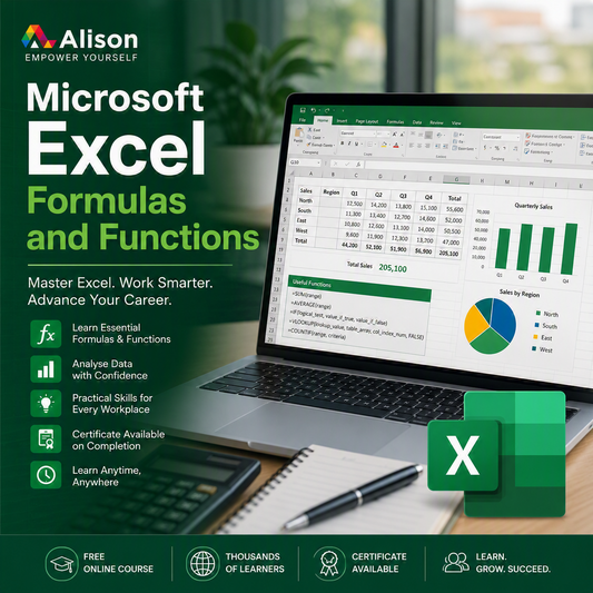 Microsoft Excel Formulas and Functions (USA) – Alison