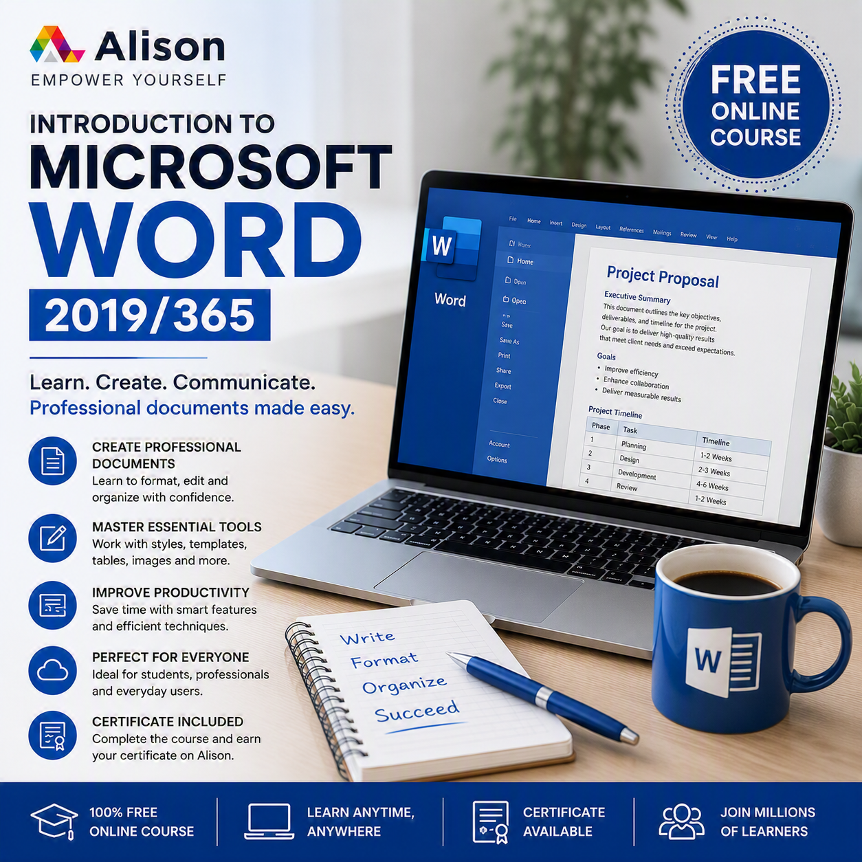 Introduction to Microsoft Word 2019/365 (USA) – Alison