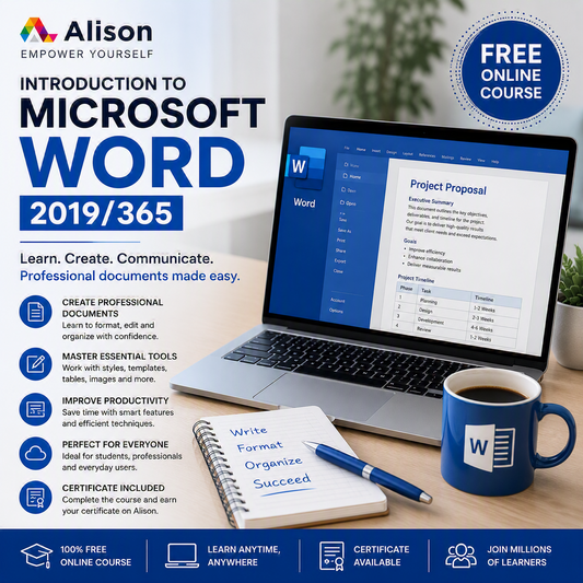 Introduction to Microsoft Word 2019/365 (USA) – Alison