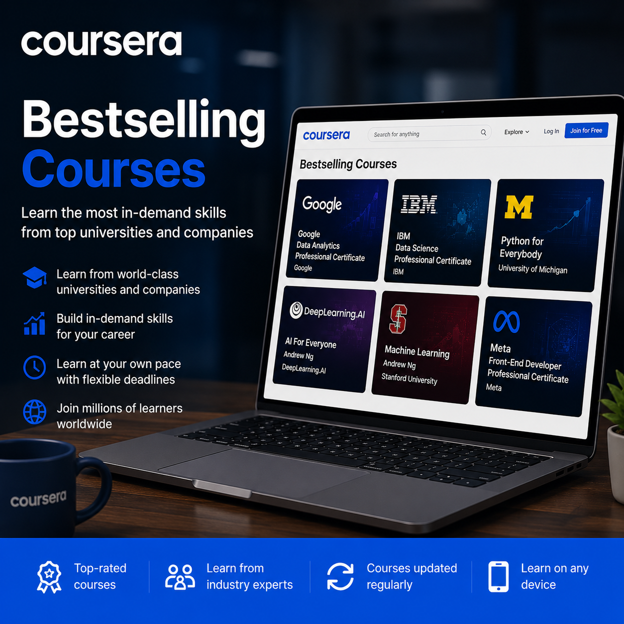 Coursera Bestselling Courses | Learn New Skills