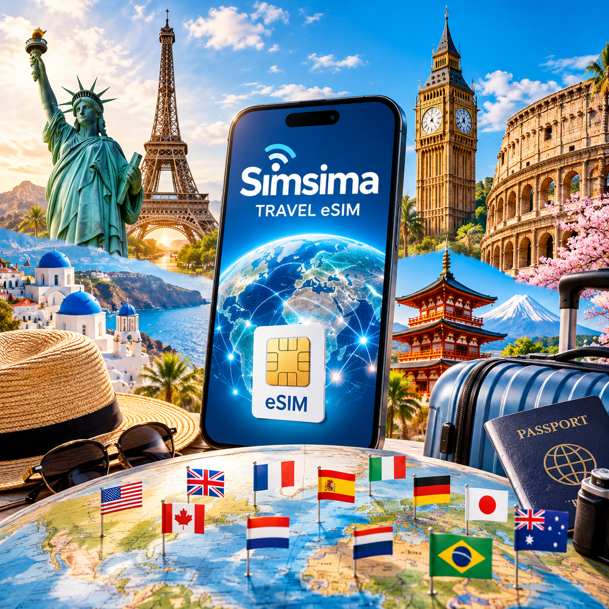 Simsima eSIM Destinations