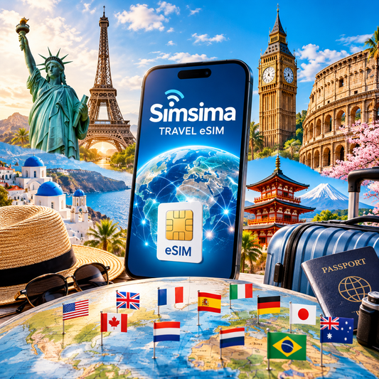 Simsima eSIM Destinations