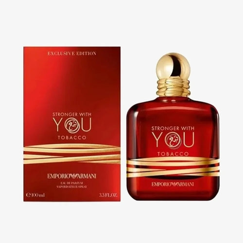 Giorgio Armani Stronger With You Tobacco Perfume for Unisex - Eau de Parfum Spray 3.3 oz